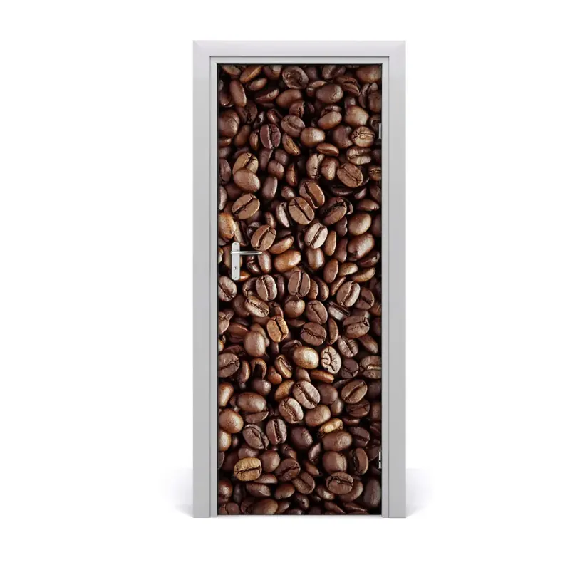Autocolant de uşă Boabe de cafea Ofertă limitată