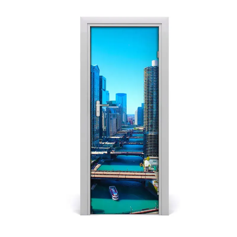 Autocolant pentru uși Râul din Chicago Cel mai vândut