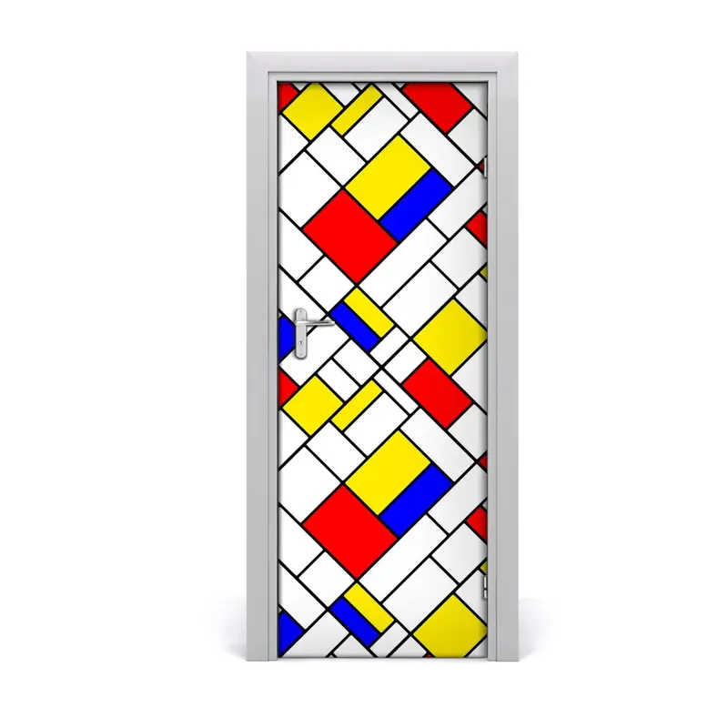 Reduceri Autocolant de uși Dreptunghiuri colorate