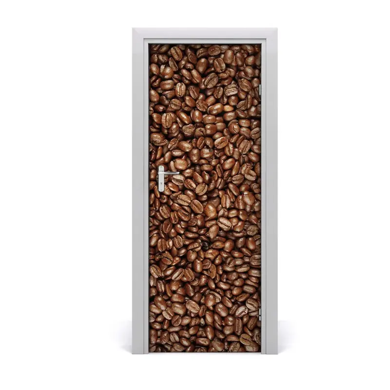 Autocolant pentru uși Boabe de cafea Ofertă