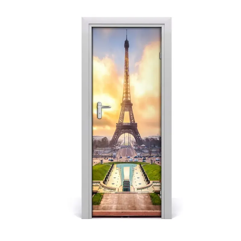 Autocolant de uşă Turnul Eiffel Champs Elysées Preț mic