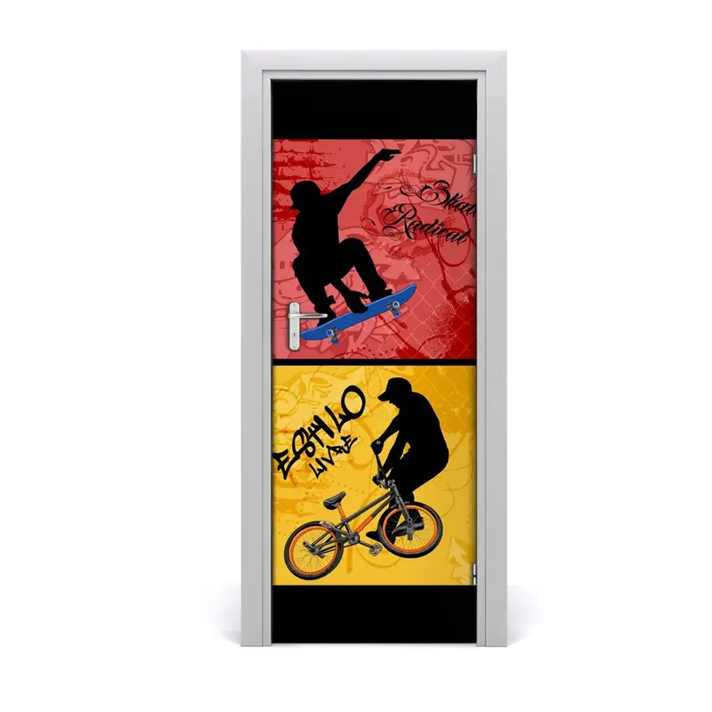 Livrare expres Autocolant de uși Skateboard și bicicletă bmx