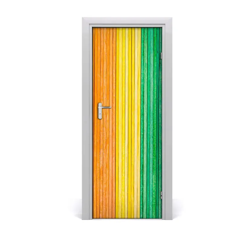 Autocolant de uși Dungi verticale colorate Ofertă exclusivă