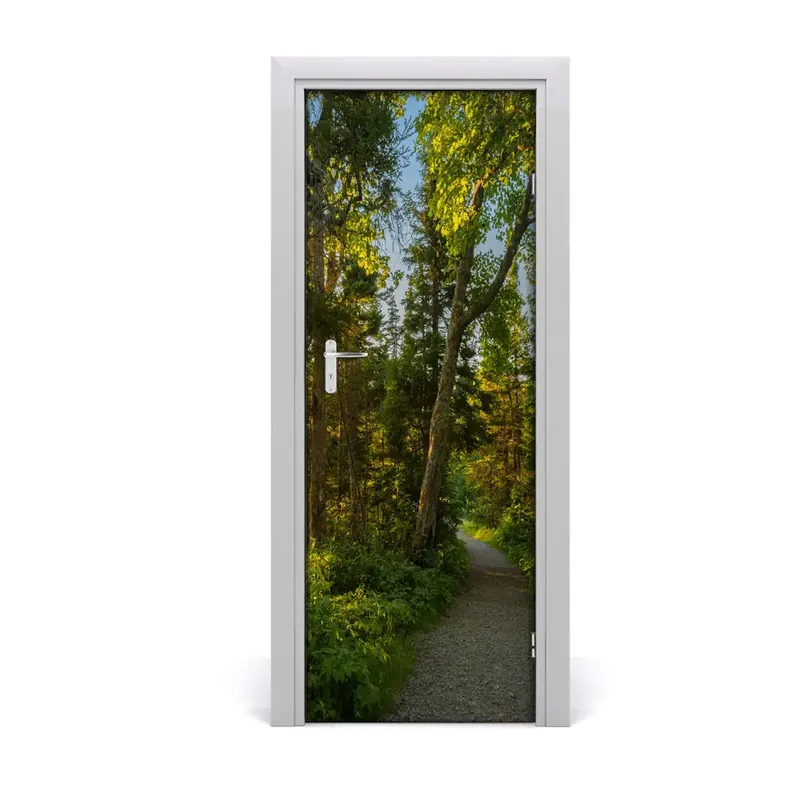 Retur gratuit Autocolant uşă Copaci în pădure