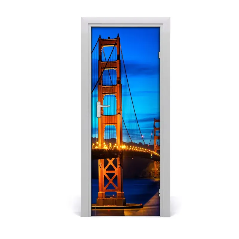 Cumpără online Autocolant pentru uși Podul San Francisco la amurg