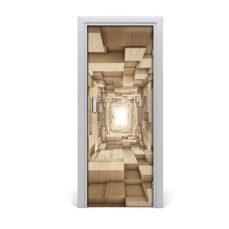 Autocolant de uși 3D abstract Plată sigură