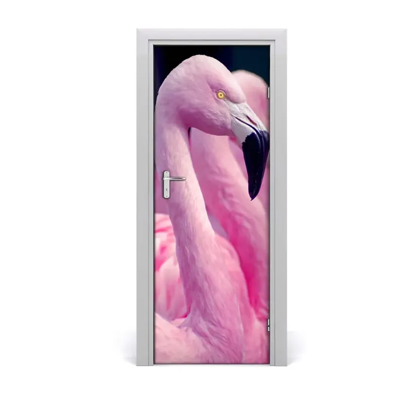 Autocolant uşă Flamingo Cumpără online