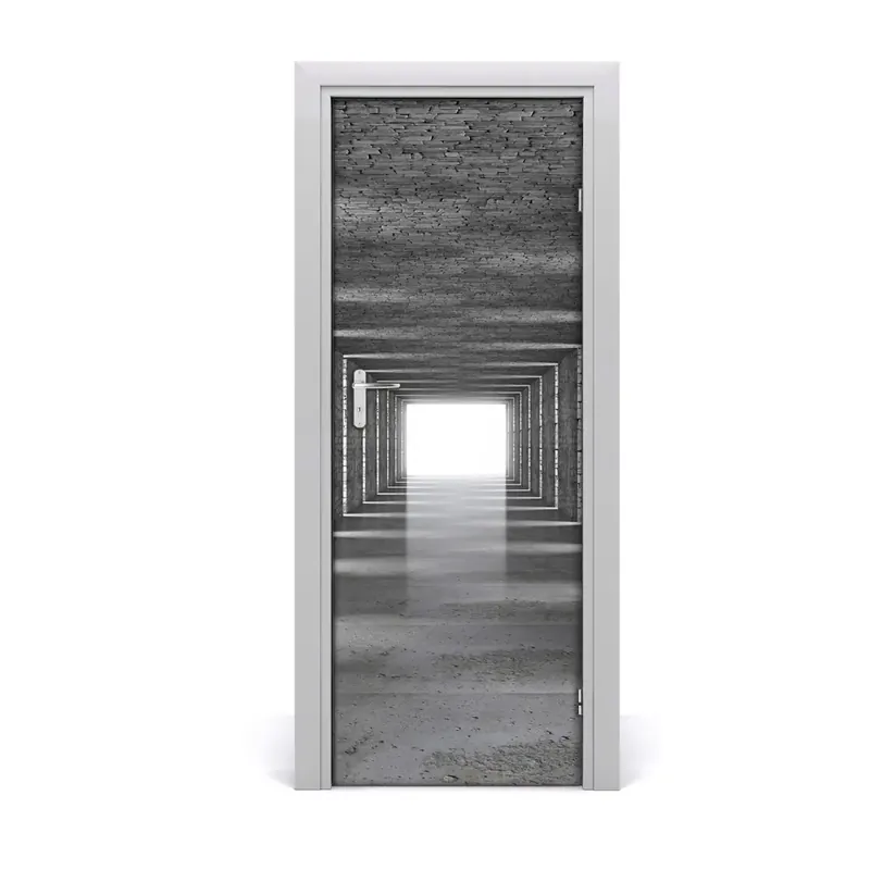 Bestseller Autocolant de uși Tunel de cărămidă