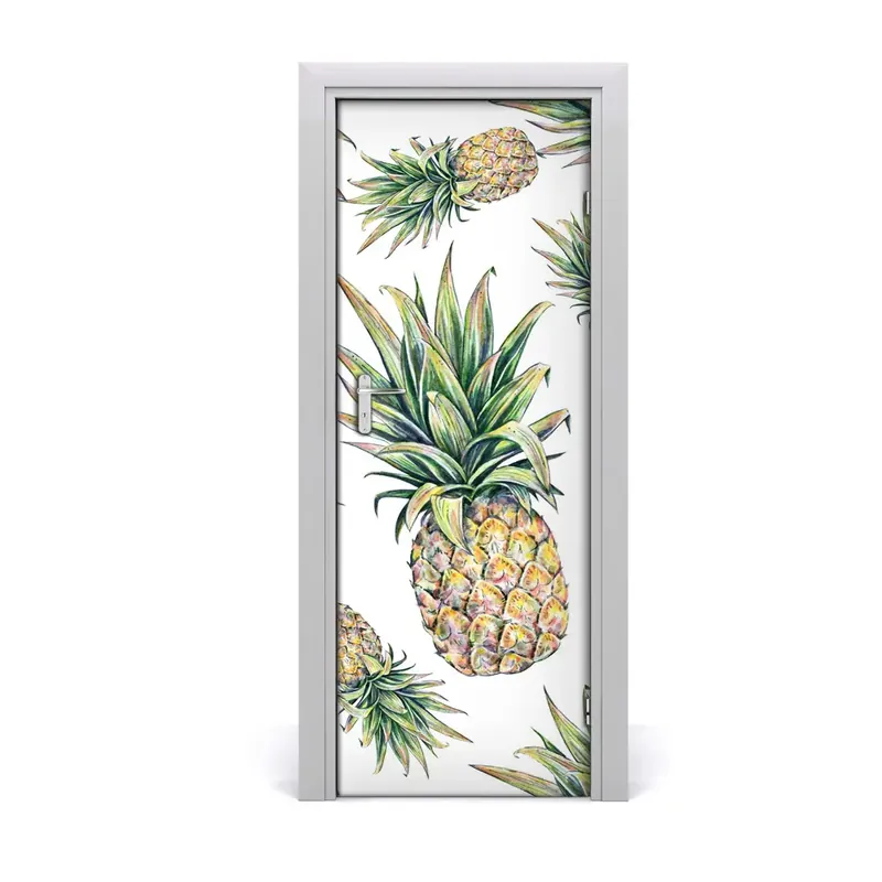 Autocolant pentru uși Ananas Plată securizată