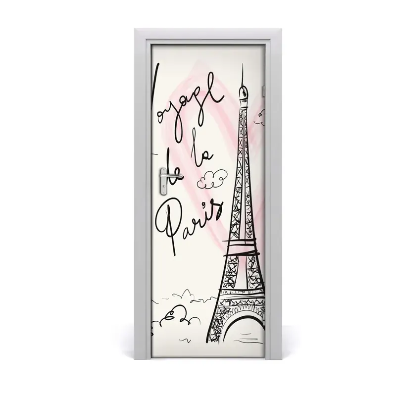 Autocolant de uşă Turnul Eiffel Paris Paris Premium