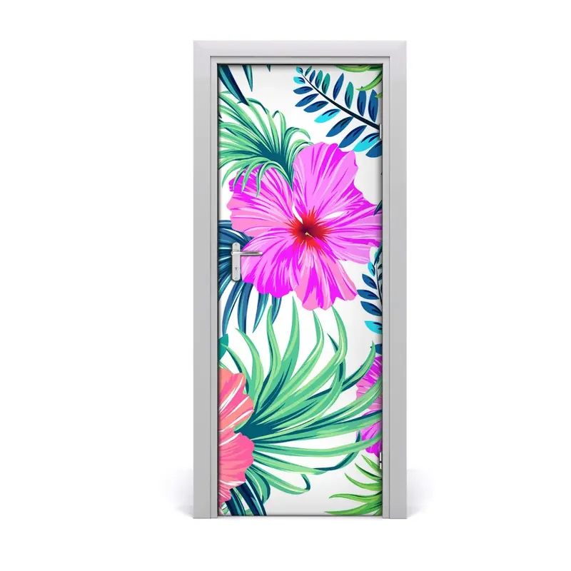 Ofertă de sezon Tapet autocolant pentru uși Flori tropicale