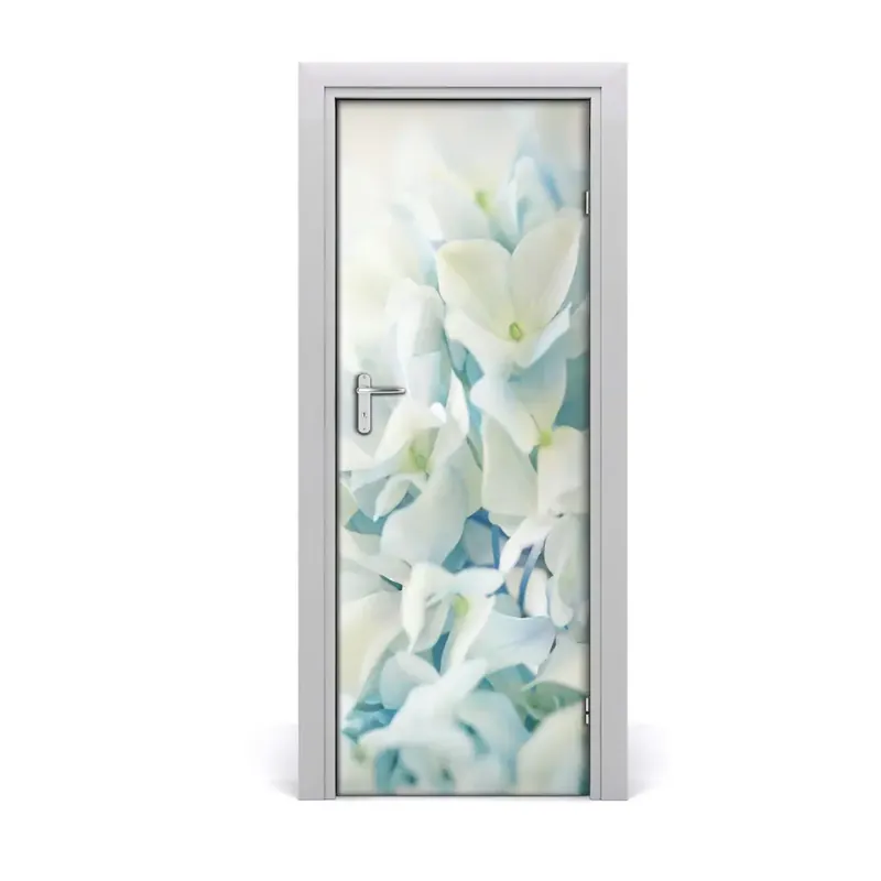 Autocolant de uşă Hortensia floare Super ofertă