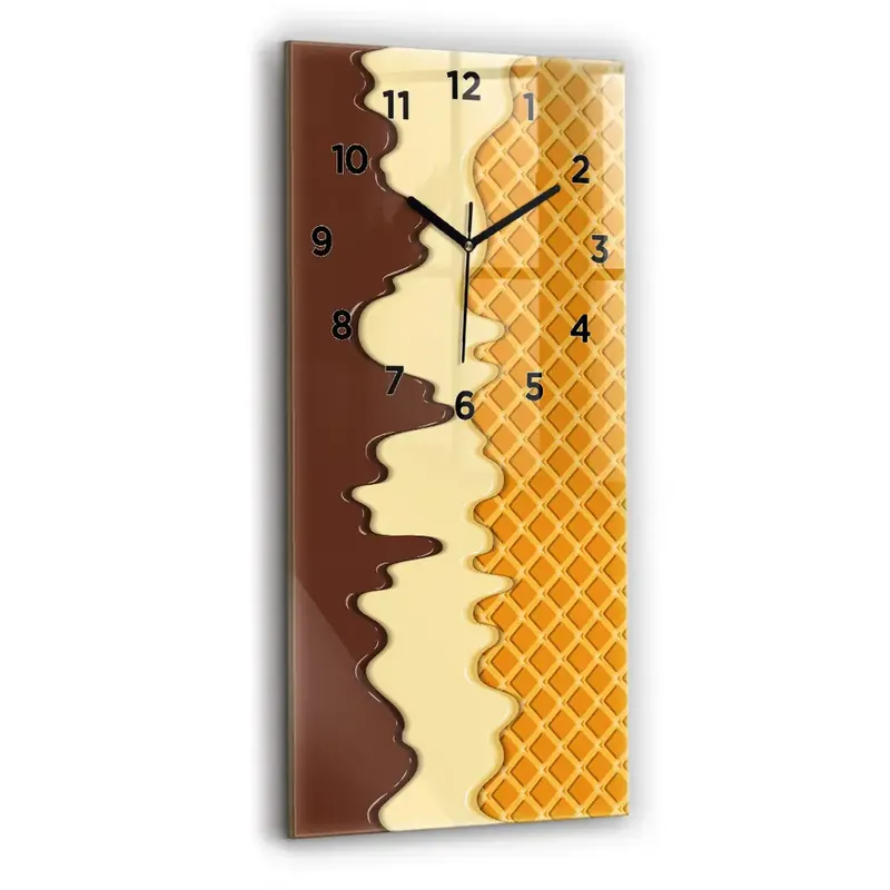 Discount Ceas din sticlă dreptunghiular vertical Vafe si inghetata