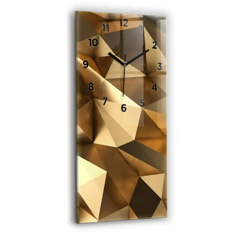 Ceas din sticlă dreptunghiular vertical Textura geometrică Chilipir