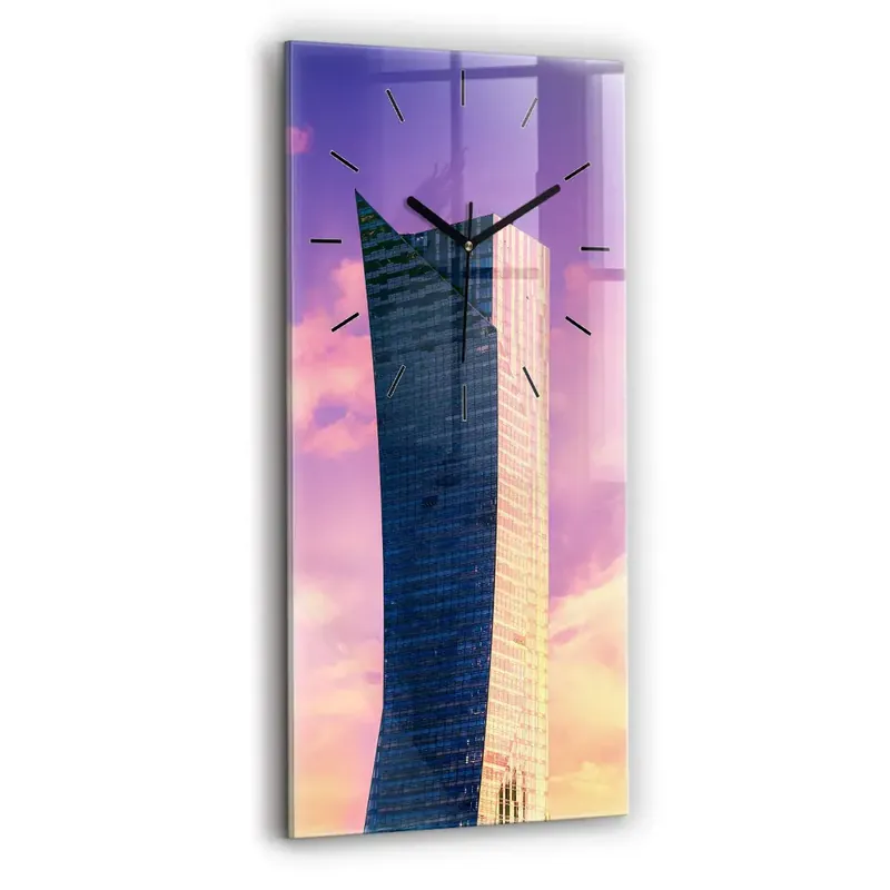 Cel mai vândut Ceas din sticlă dreptunghiular vertical Zgârie-nori din Varșovia