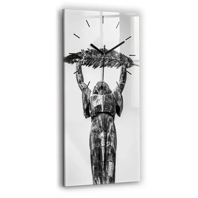 Plată sigură Ceas din sticlă dreptunghiular vertical Statuia Libertății din Budapesta