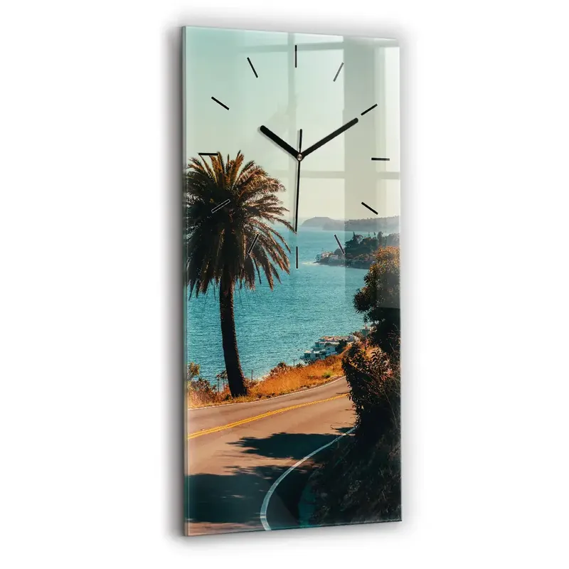 Livrare rapidă Ceas din sticlă dreptunghiular vertical Palmieri în Malibu