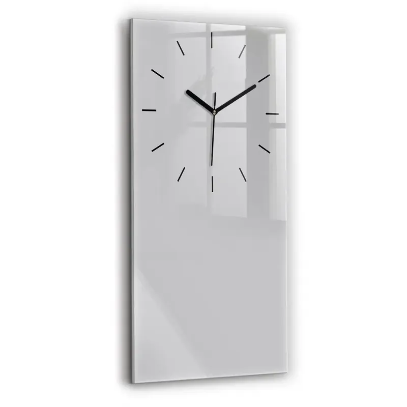 Cumpără acum Ceas din sticlă dreptunghiular vertical Culoare gri deschis