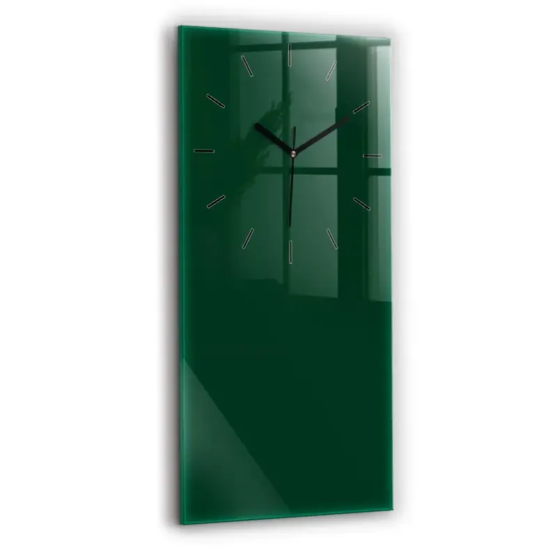 Ceas de sticlă pe perete vertical Culoare verde sticla Ofertă