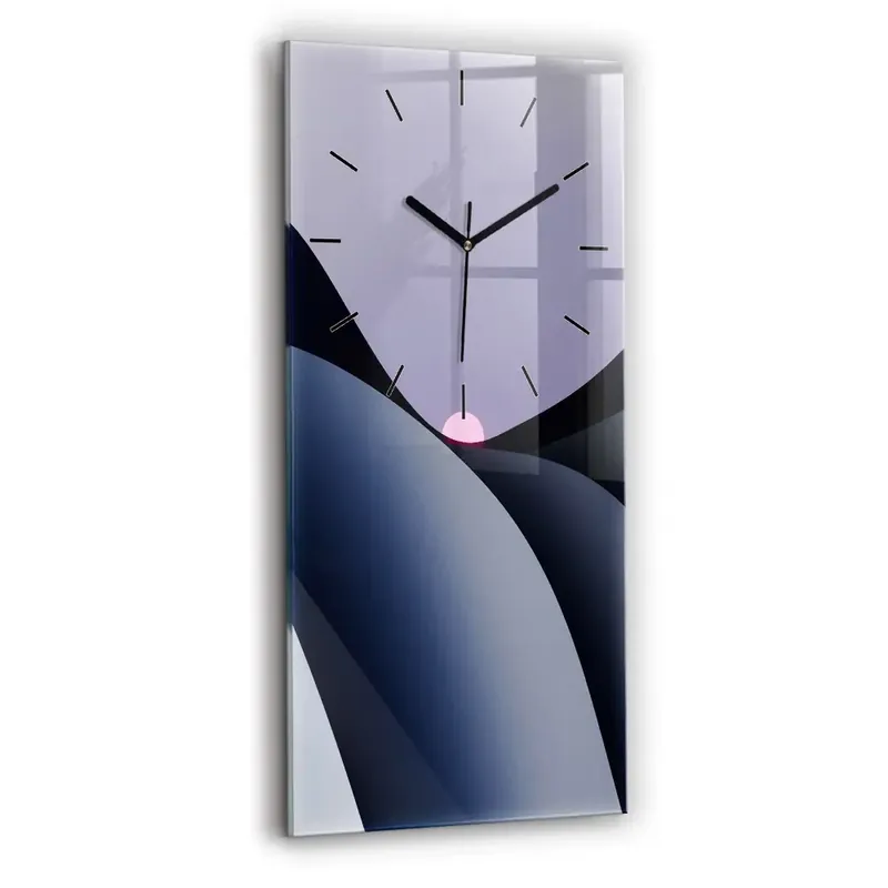 Ceas din sticlă dreptunghiular vertical Abstracția soarelui Nu rata