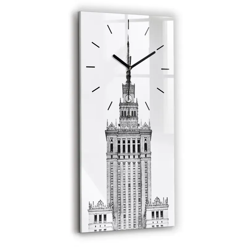 Ceas vertical de perete din sticlă Palatul Culturii și Științei Cumpărături sigure