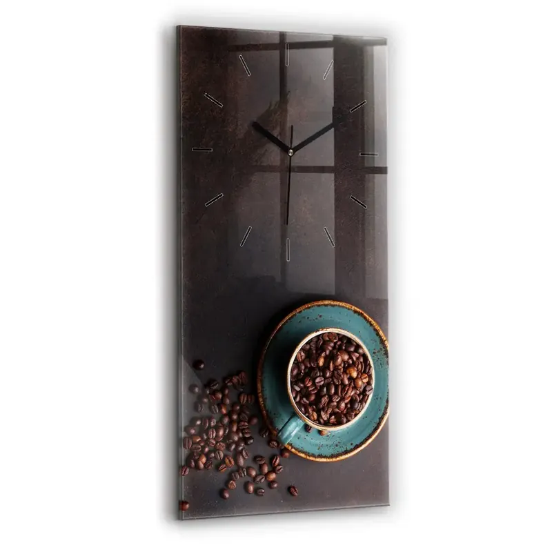 Ceas din sticlă dreptunghiular vertical ceașcă de cafea Premium