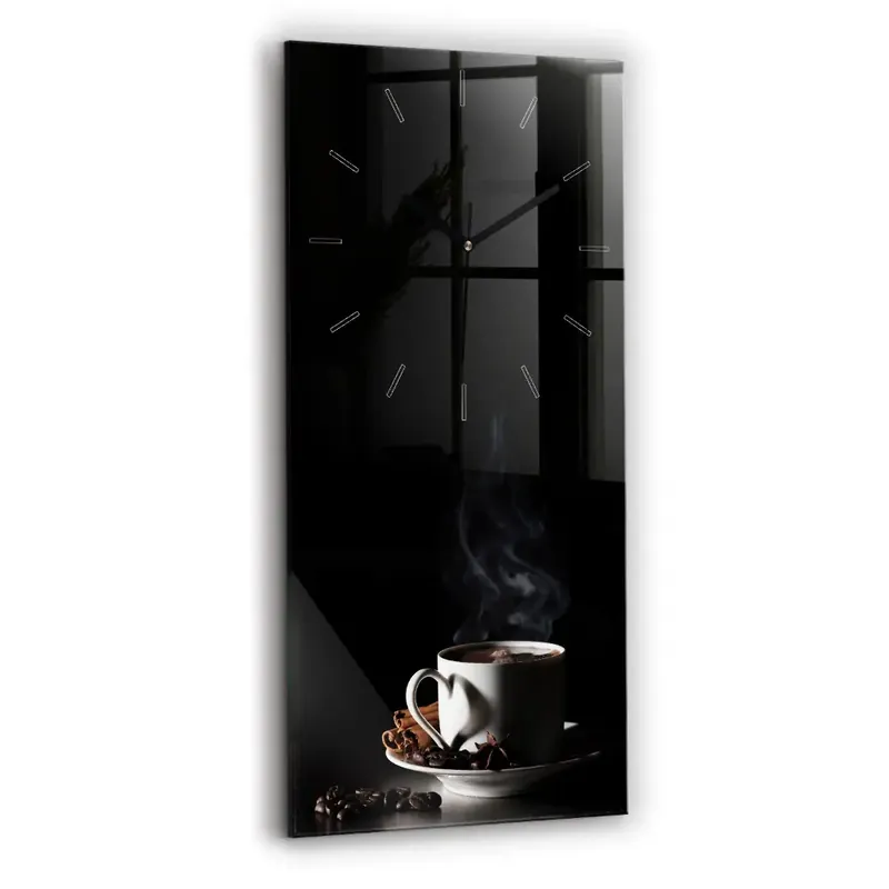 Lichidare de stoc Ceas vertical de perete din sticlă ceașcă de cafea