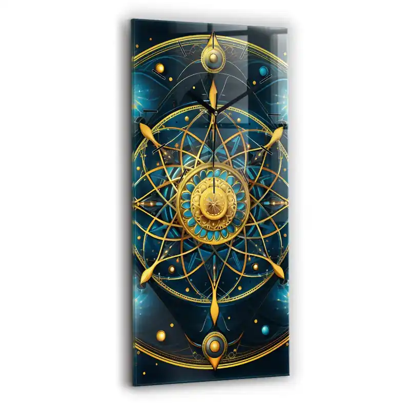 Ceas perete din sticlă dreptunghiular Ceas horoscop Cumpără online