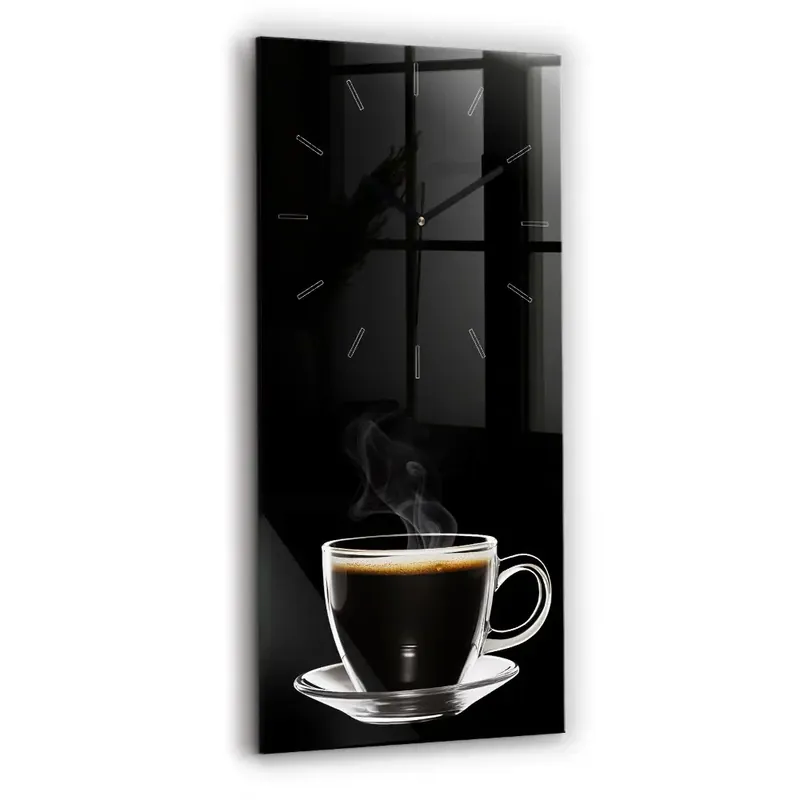 Ultima șansă Ceas din sticlă dreptunghiular vertical Cafea neagra
