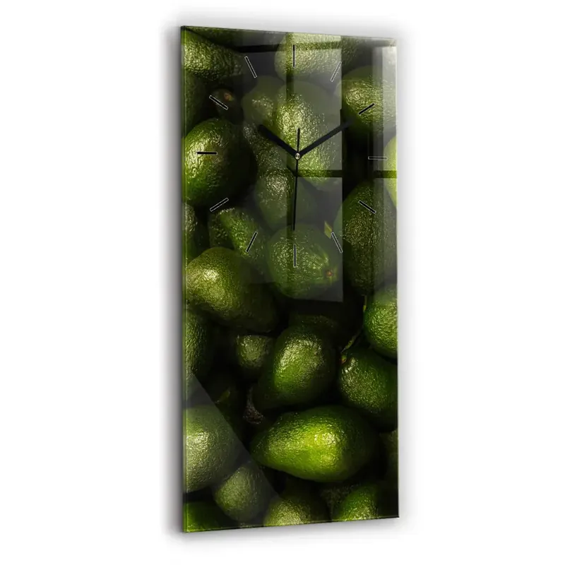 Plată securizată Ceas de sticlă pe perete vertical Un avocado