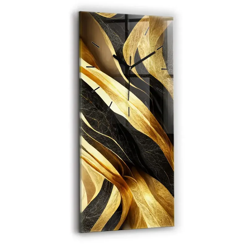 Retur gratuit Ceas din sticlă dreptunghiular vertical Abstracție elegantă