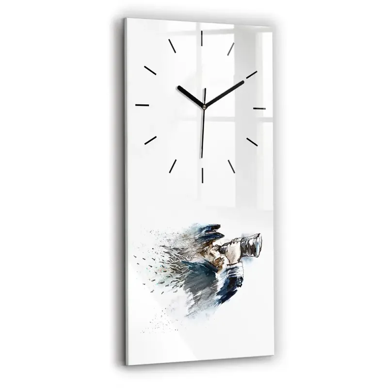 Disponibil imediat Ceas perete din sticlă dreptunghiular Căpitan cu binoclu
