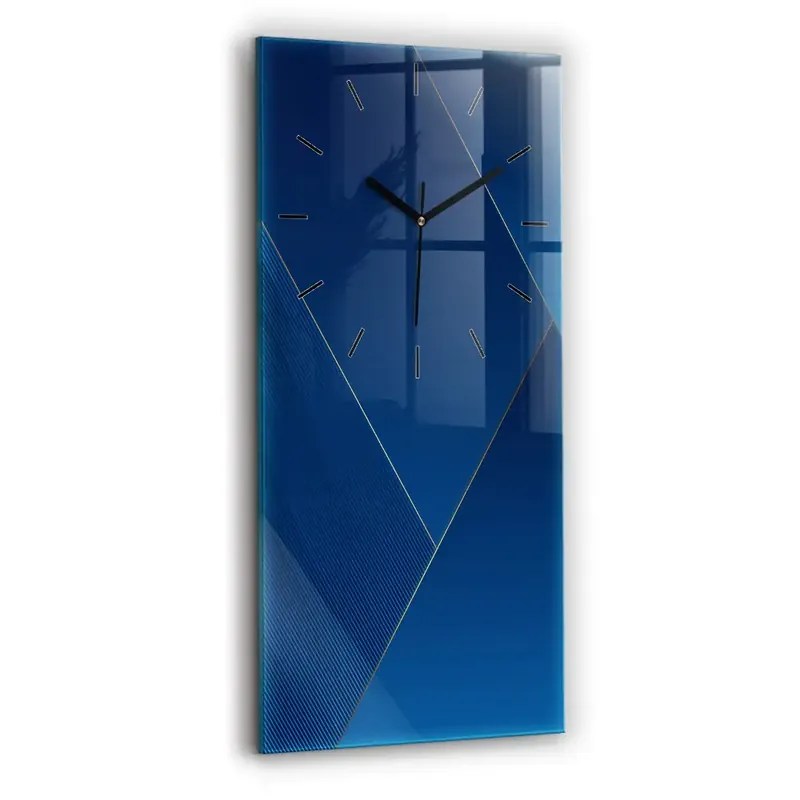 Ceas vertical de perete din sticlă Abstracția ornamentală Doar azi