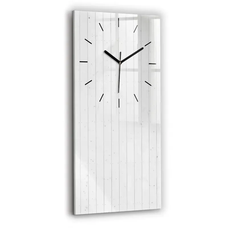 Preț redus Ceas din sticlă dreptunghiular vertical Model de panouri din lemn