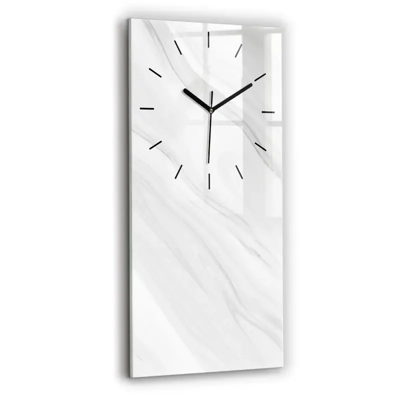 Cumpărături sigure Ceas vertical de perete din sticlă Marmură decorativă