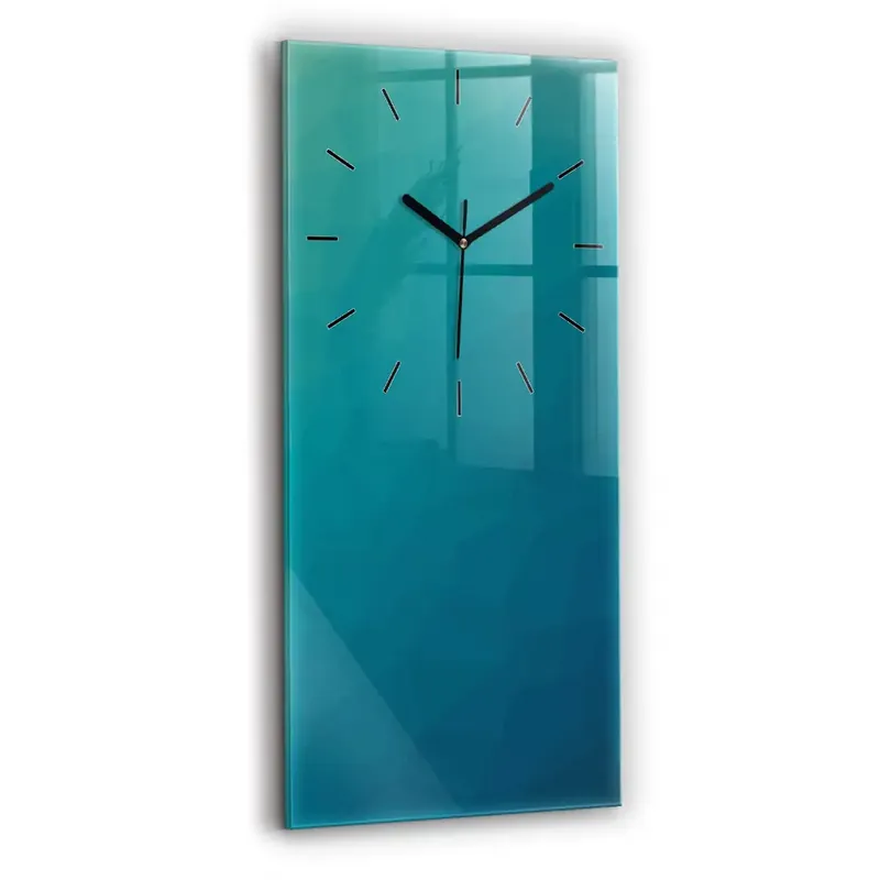 Ceas vertical de perete din sticlă Abstracția nautică Disponibil imediat