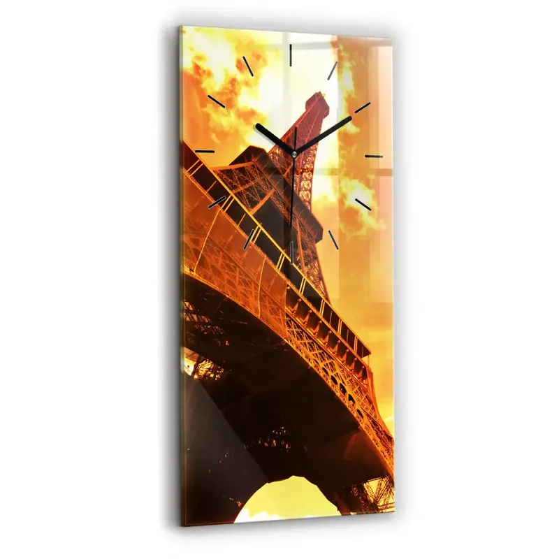 Mai ieftin Ceas de sticlă pe perete vertical Turnul Eiffel din Paris