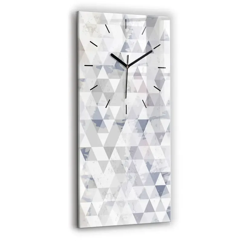 Super ofertă Ceas vertical de perete din sticlă Model geometric