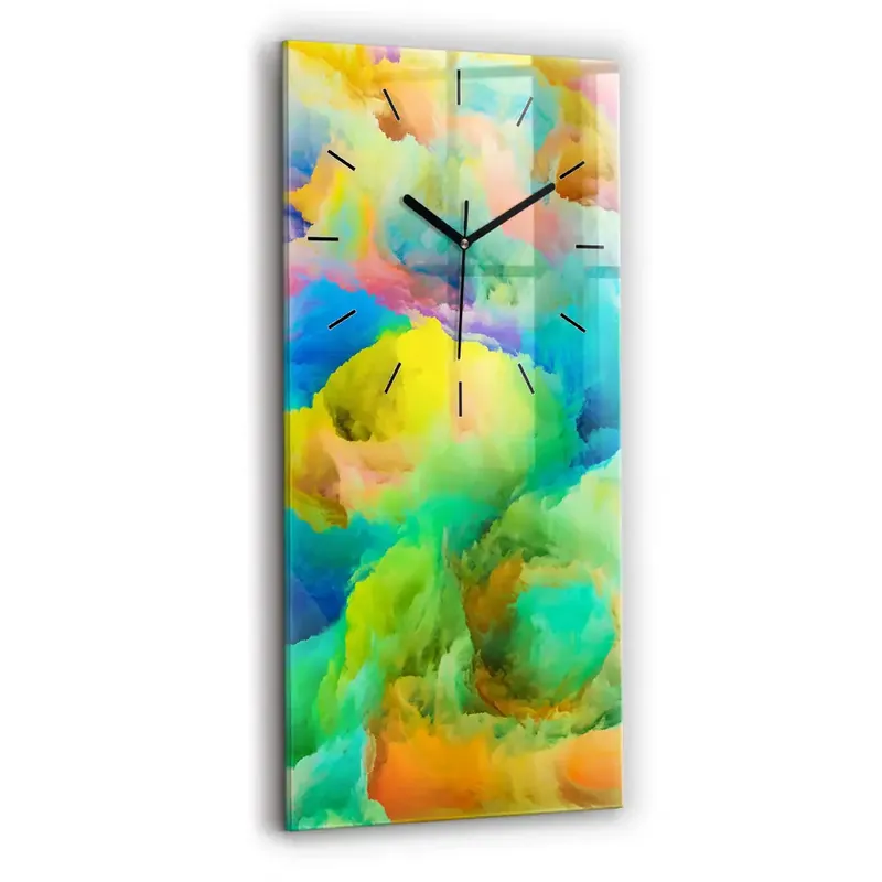Ceas vertical de perete din sticlă Textura fractală Vezi acum