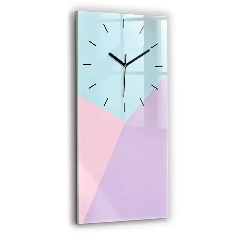 Reducere extra Ceas din sticlă dreptunghiular vertical Model pastel