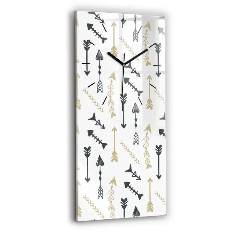 Reducere specială Ceas vertical de perete din sticlă Model geometric hipster