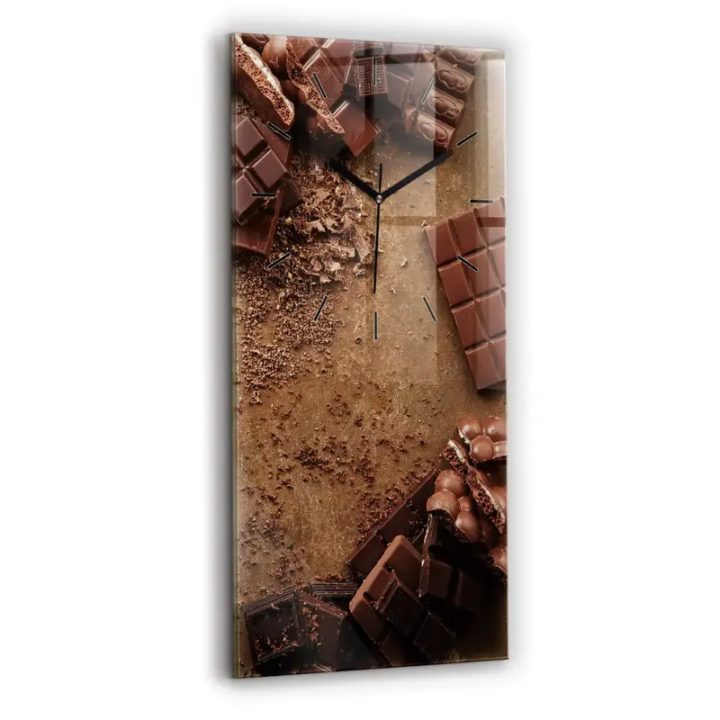 Ceas de sticlă pe perete vertical Tablete de ciocolata Retur gratuit