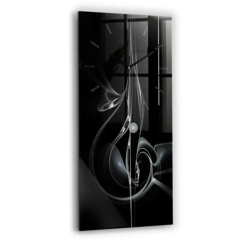 Reducere specială Ceas din sticlă dreptunghiular vertical Fum abstract