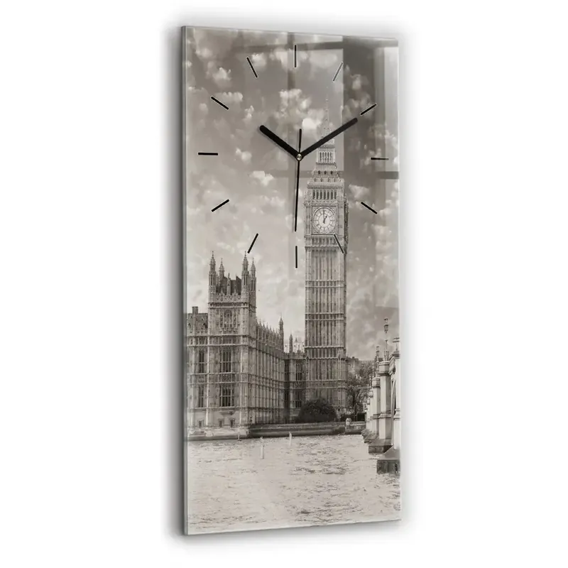Popular Ceas de sticlă pe perete vertical Londra Anglia Big Ben