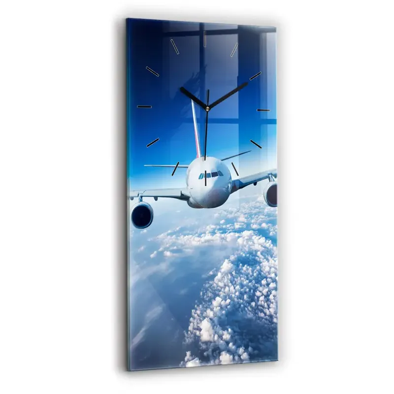 Cel mai bun preț Ceas din sticlă dreptunghiular vertical Cloud Plane