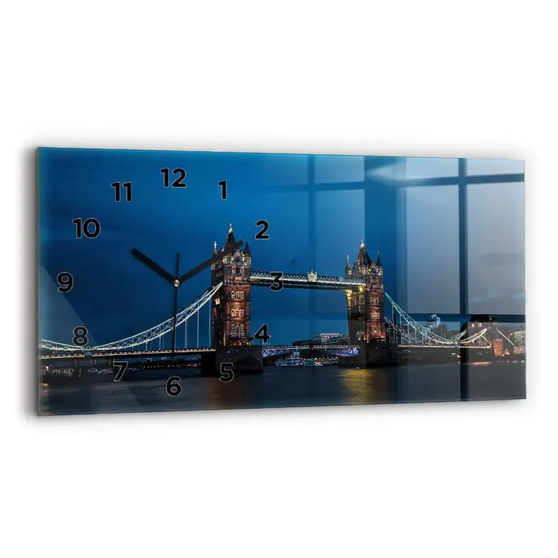 Super ofertă Ceas perete din sticlă orizontale Tower Bridge Londra noaptea
