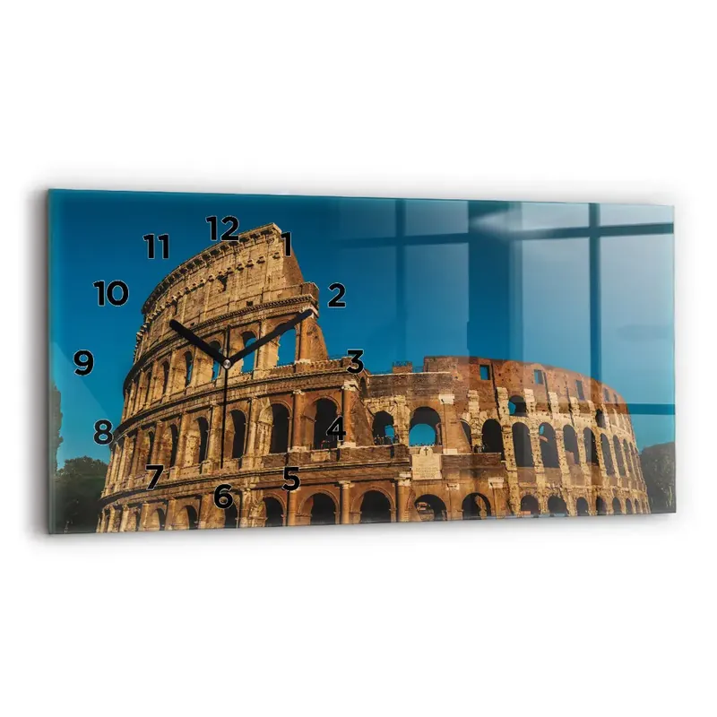 Retur gratuit Ceas orizontale de perete din sticlă Colosseumul din Italia