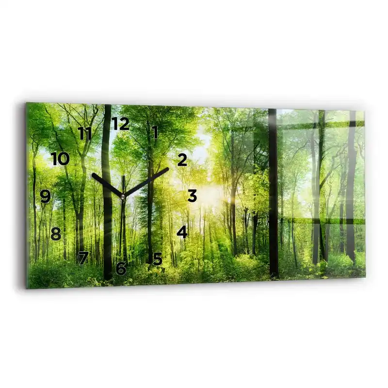 Ceas din sticlă orizontale Natură arbori de pădure Cumpărături sigure