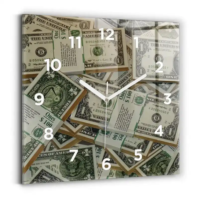 Ceas din sticlă pătrat 1 dolar american Retur ușor