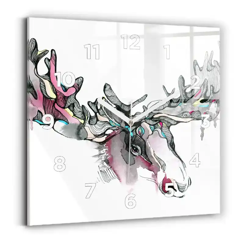 Reducere Ceas din sticlă pătrat Abstracția elanului